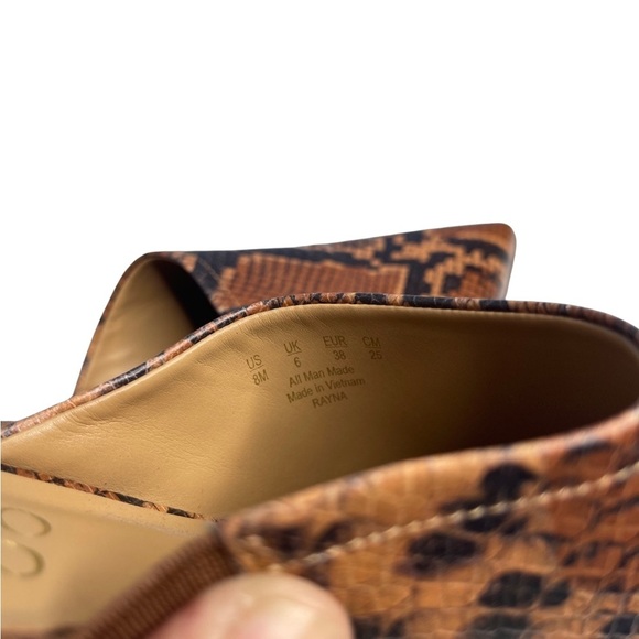 Franco Sarto Reyna mule flats in a faux reptile  print. Women size 8 Medium - Picture 8 of 8